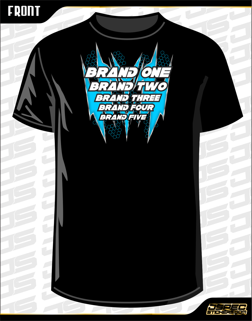 'SHARP HEX' CUSTOM RC TSHIRT - Jspec Stickers