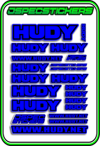 HUDY RC STICKER SHEET A5 - Jspec Stickers