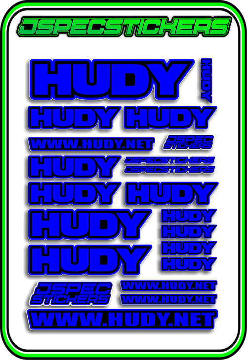 HUDY RC STICKER SHEET A5 - Jspec Stickers