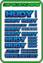 HUDY RC STICKER SHEET A5 - Jspec Stickers