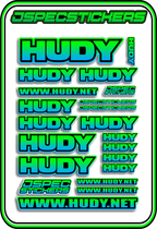 HUDY RC STICKER SHEET A5 - Jspec Stickers