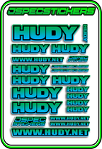 HUDY RC STICKER SHEET A5 - Jspec Stickers