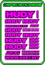 HUDY RC STICKER SHEET A5 - Jspec Stickers