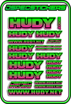 HUDY RC STICKER SHEET A5 - Jspec Stickers