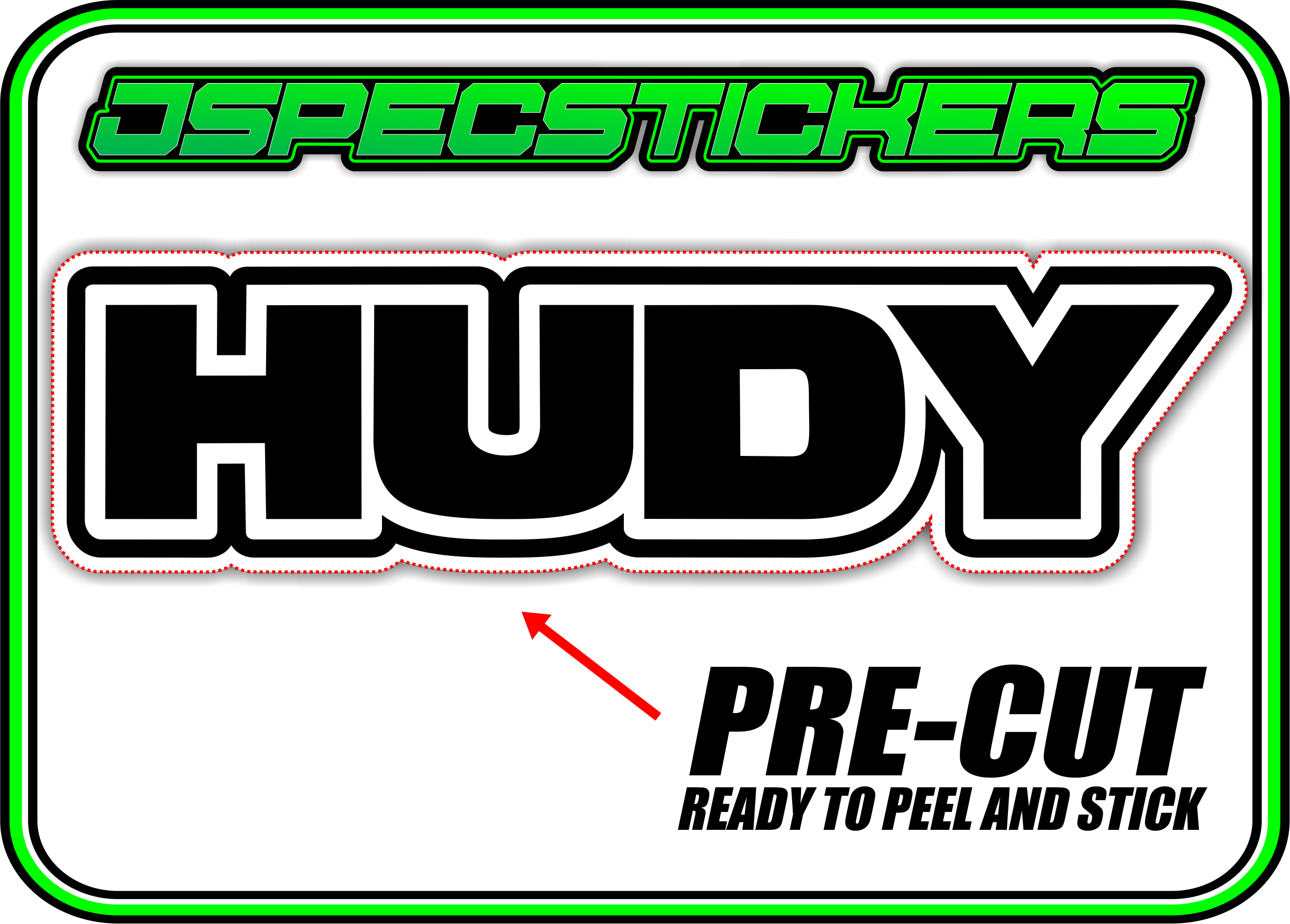 HUDY RC STICKER SHEET A5 - Jspec Stickers