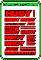 HUDY RC STICKER SHEET A5 - Jspec Stickers