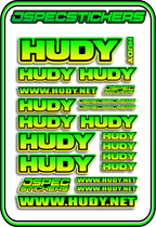 HUDY RC STICKER SHEET A5 - Jspec Stickers