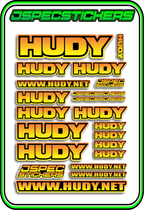 HUDY RC STICKER SHEET A5 - Jspec Stickers