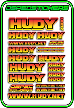 HUDY RC STICKER SHEET A5 - Jspec Stickers