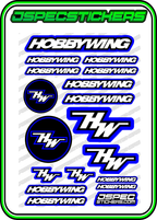 HOBBYWING RC STICKER SHEET A5 'RK EDITION' - Jspec Stickers