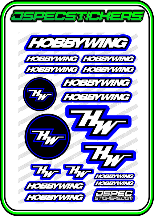 HOBBYWING RC STICKER SHEET A5 'RK EDITION' - Jspec Stickers