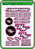 HOBBYWING RC STICKER SHEET A5 'RK EDITION' - Jspec Stickers