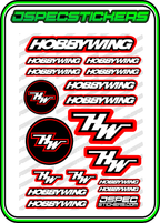HOBBYWING RC STICKER SHEET A5 'RK EDITION' - Jspec Stickers