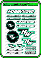 HOBBYWING RC STICKER SHEET A5 'RK EDITION' - Jspec Stickers