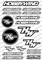 HOBBYWING RC STICKER SHEET A5 'RK EDITION' - Jspec Stickers