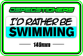 I'D RATHER BE SWIMMING BUMPER STICKER - Jspec Stickers
