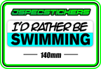 I'D RATHER BE SWIMMING BUMPER STICKER - Jspec Stickers