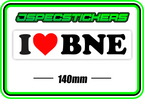 I LOVE BNE BUMPER STICKER - Jspec Stickers