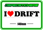 I LOVE DRIFT BUMPER STICKER - Jspec Stickers