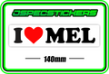 I LOVE MEL BUMPER STICKER - Jspec Stickers