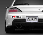 I LOVE MEL BUMPER STICKER - Jspec Stickers
