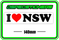 I LOVE NSW BUMPER STICKER - Jspec Stickers