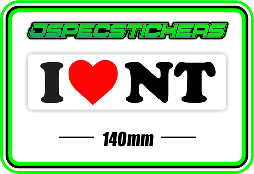 I LOVE NT BUMPER STICKER - Jspec Stickers