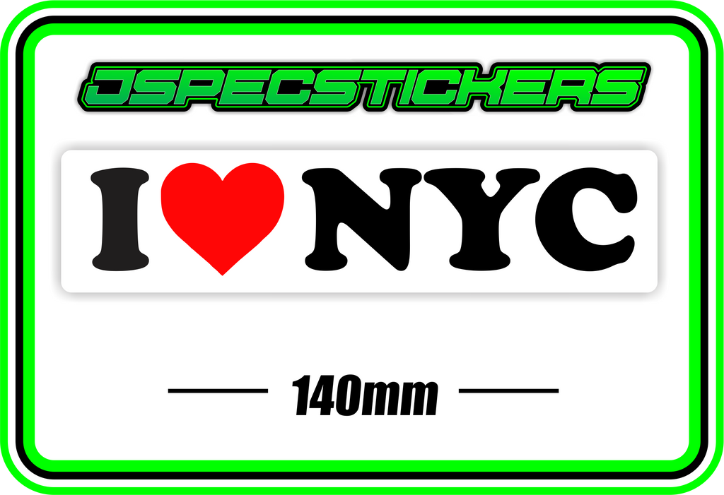 I LOVE NYC BUMPER STICKER - Jspec Stickers