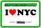 I LOVE NYC BUMPER STICKER - Jspec Stickers