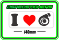 I LOVE TURBO BUMPER STICKER - Jspec Stickers