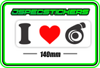 I LOVE TURBO BUMPER STICKER - Jspec Stickers