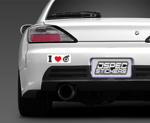 I LOVE TURBO BUMPER STICKER - Jspec Stickers
