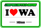 I LOVE WA BUMPER STICKER - Jspec Stickers