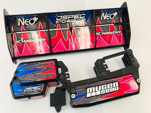 MUGEN MBX8 WING & RADIO BOX JWRAP - Jspec Stickers