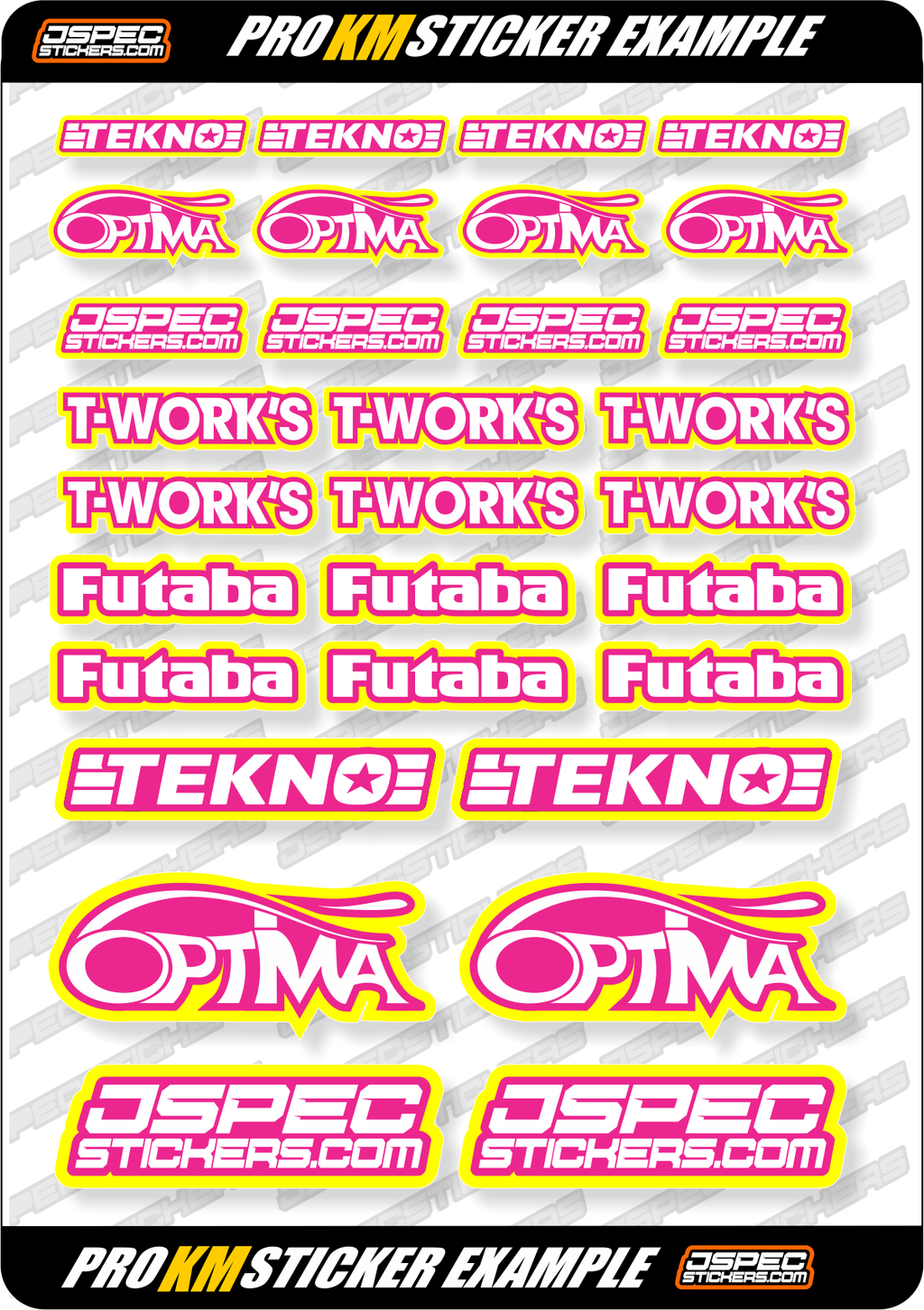 KM EDITION CUSTOM PRO STICKER SHEET - Jspec Stickers