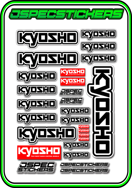 KYOSHO STICKER SHEET A5 - Jspec Stickers