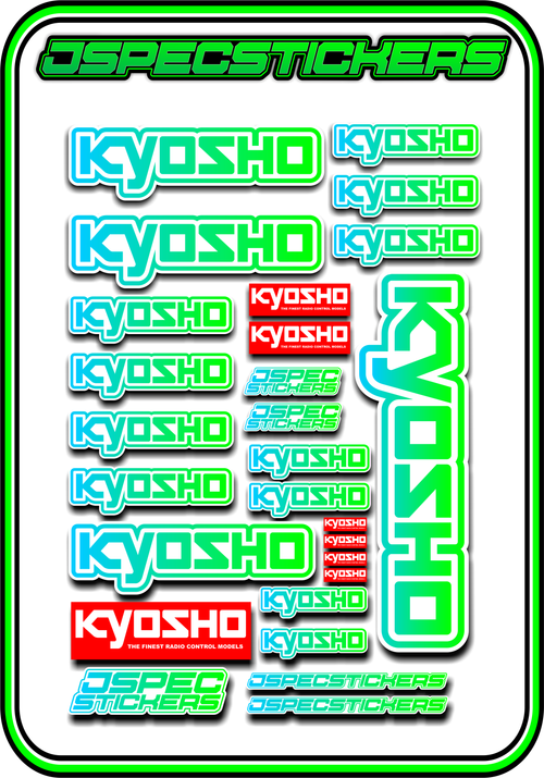 KYOSHO STICKER SHEET A5 - Jspec Stickers