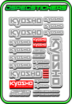KYOSHO STICKER SHEET A5 - Jspec Stickers