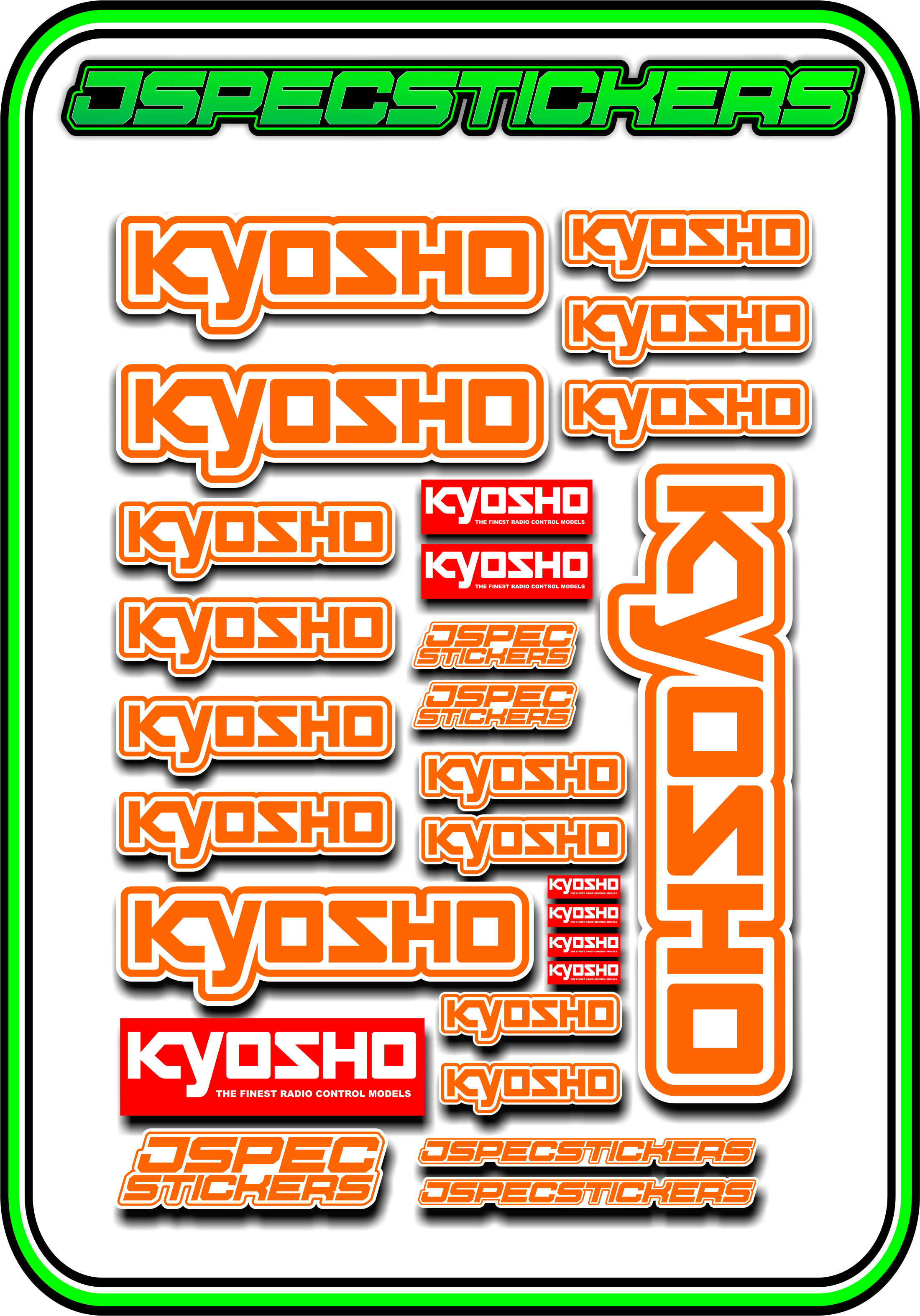 KYOSHO STICKER SHEET A5 – Jspec Stickers
