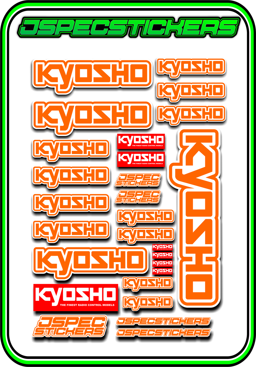 KYOSHO STICKER SHEET A5 - Jspec Stickers