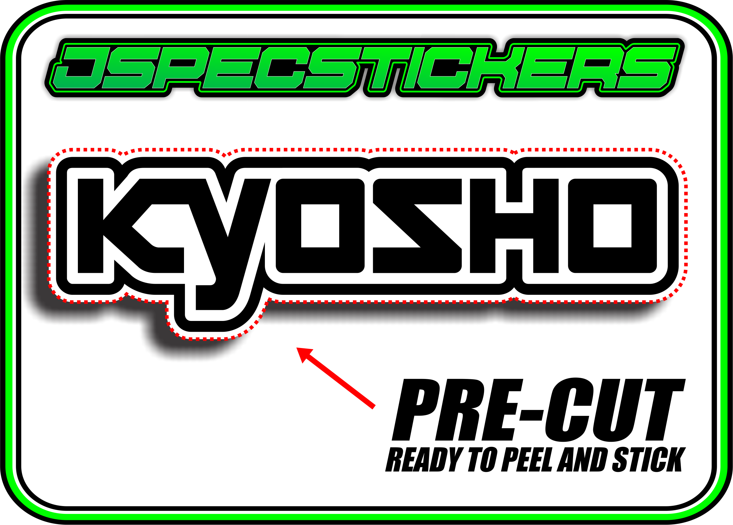 KYOSHO STICKER SHEET A5 - Jspec Stickers