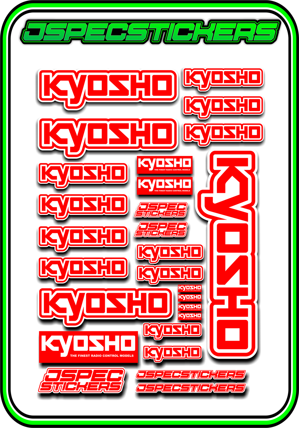 KYOSHO STICKER SHEET A5 - Jspec Stickers