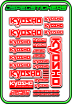 KYOSHO STICKER SHEET A5 - Jspec Stickers