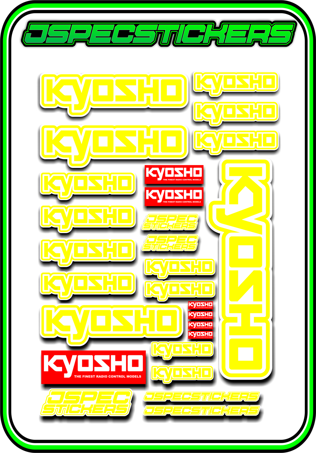 KYOSHO STICKER SHEET A5 - Jspec Stickers