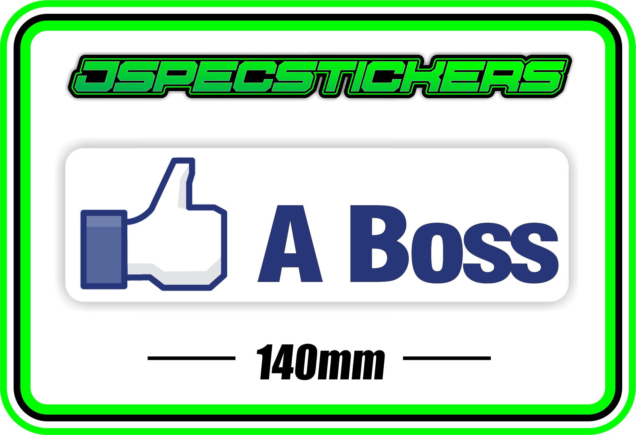 LIKE A BOSS BUMPER STICKER - Jspec Stickers