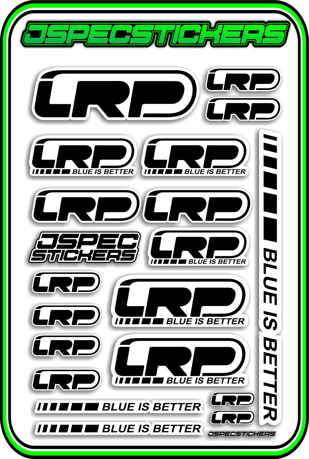 LRP STICKER SHEET A5 - Jspec Stickers