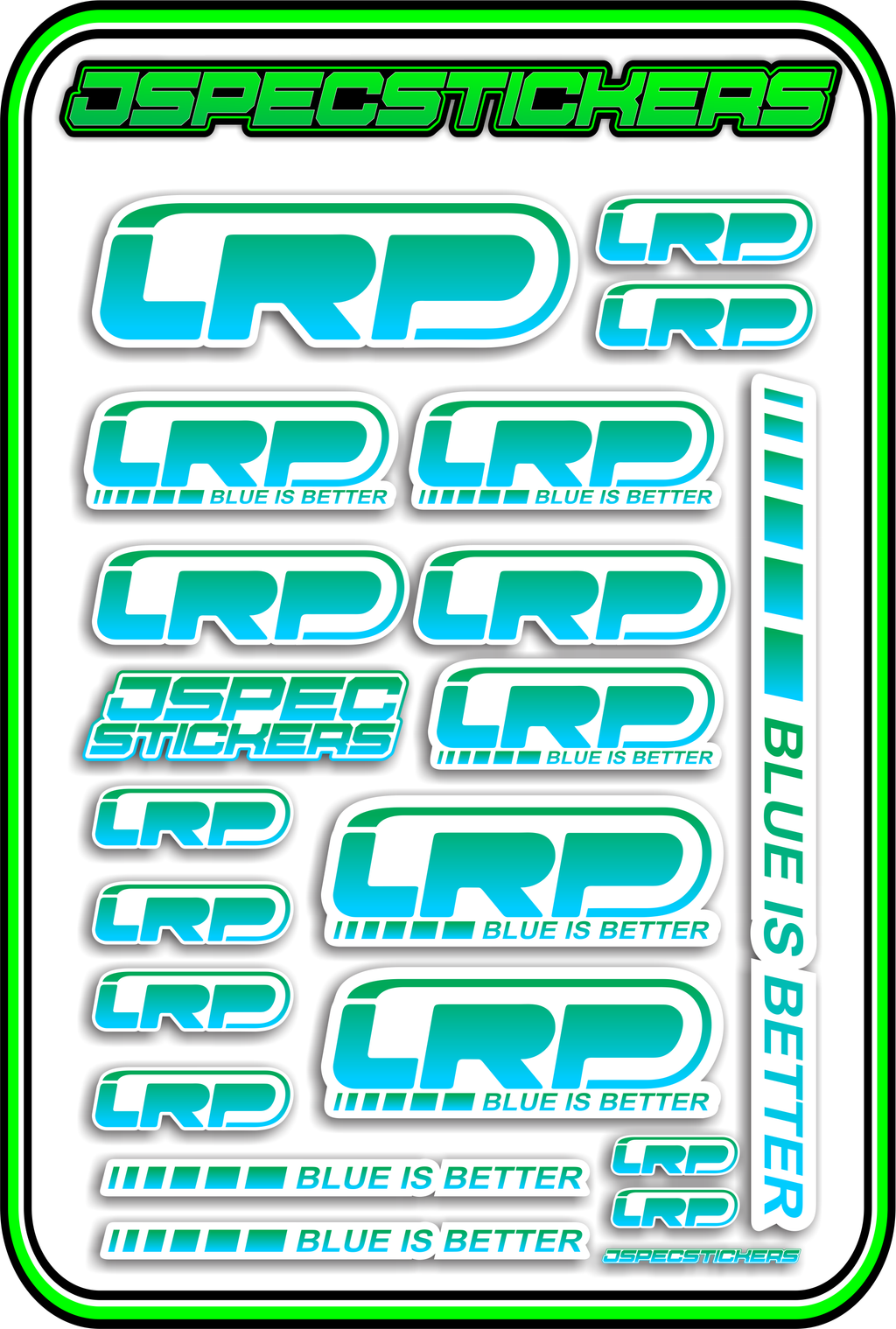 LRP STICKER SHEET A5 - Jspec Stickers