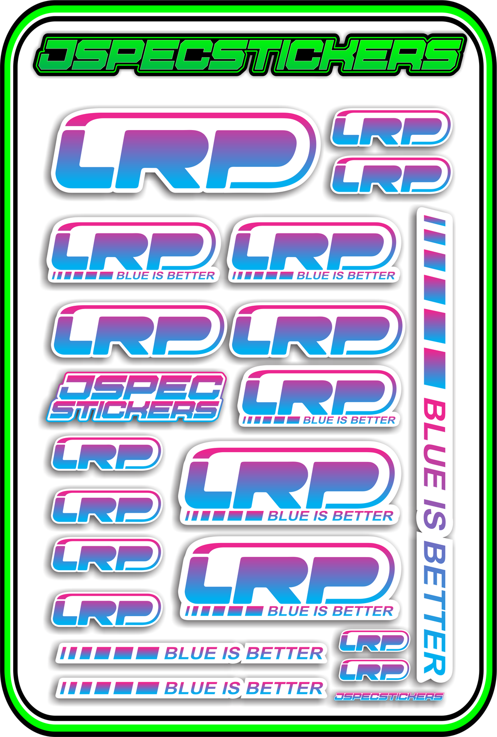 LRP STICKER SHEET A5 - Jspec Stickers