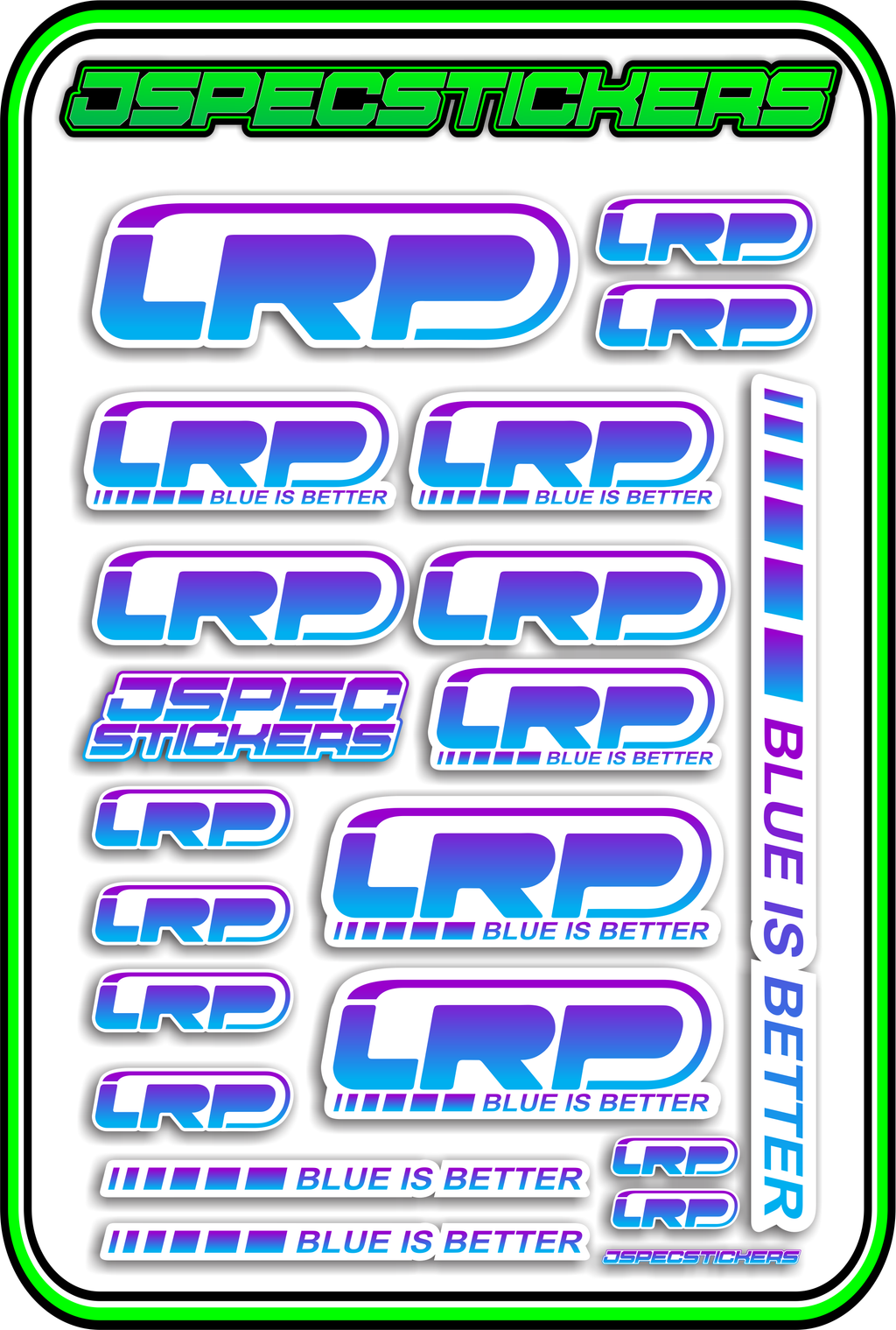 LRP STICKER SHEET A5 - Jspec Stickers