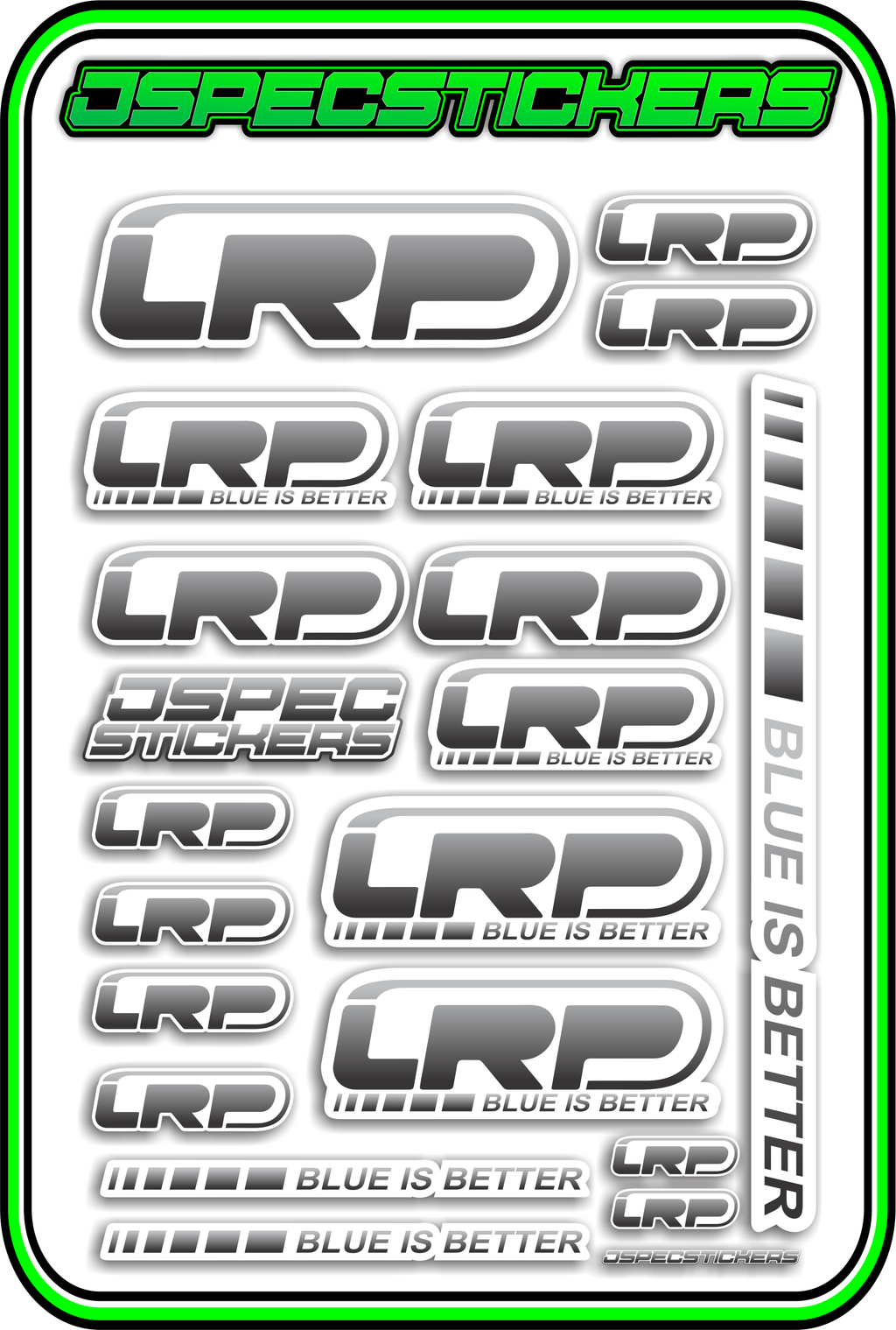 LRP STICKER SHEET A5 - Jspec Stickers